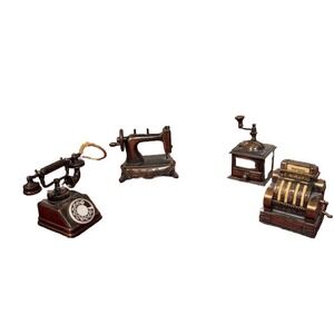 Vtg 1970s Durham Industries Miniature Metal Collectibles Lot of 4